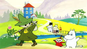 Moomin Desktop Saying Goodbye Wallpaper