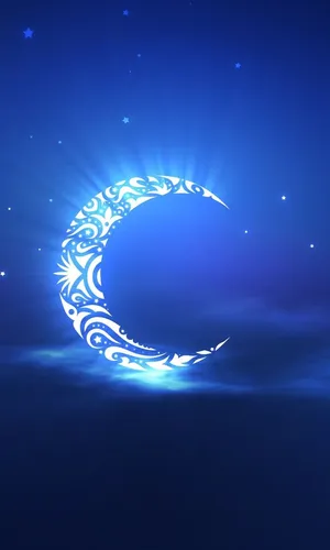 Moon Phone Blue Art Wallpaper