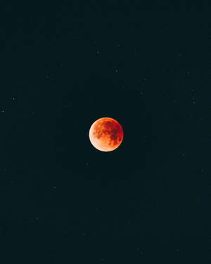 Moon Phone Minimalist Red Wallpaper