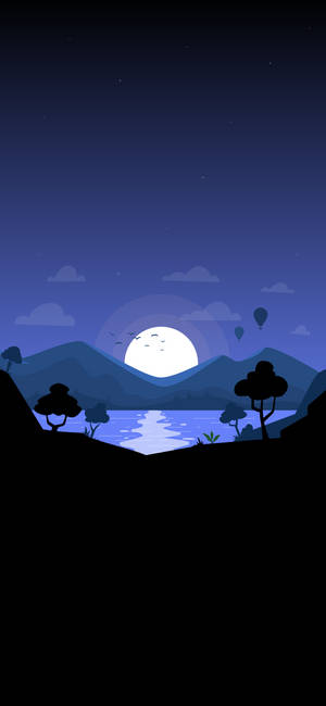 Moon Rising Cool Android Wallpaper