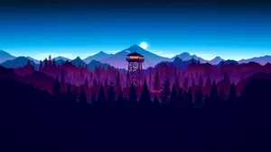 Moonlit Journey In An Enchanted Forest Wallpaper