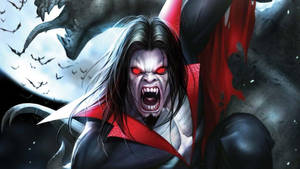 Morbius Angry Red Eyes Wallpaper
