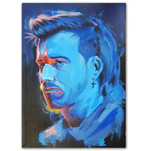 Morgan Wallen Blue Digital Painting Wallpaper