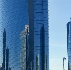 Morning City Giant Building Wallpaper