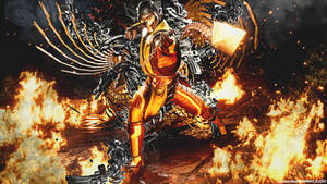Mortal Kombat 11 Scorpion Raging Fire Wallpaper