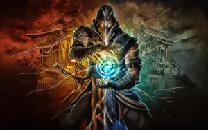 Mortal Kombat Scorpion Vs Sub Zero Merged Wallpaper