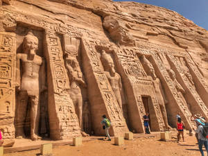 Mortuary Temple Of Ramses Ii In Abu Simbel Wallpaper