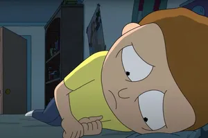 Morty Smith Sad Face On The Floor Wallpaper