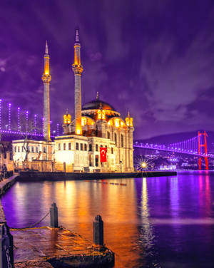 Mosque, Architecture, Night City, Turkey Wallpaper