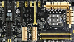 Motherboard With Gold Slots Wallpaper