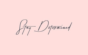 Motivation Macbook Stay Determined Pink Wallpaper