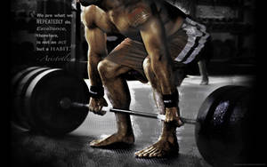Motivation Man Weightlifting Wallpaper