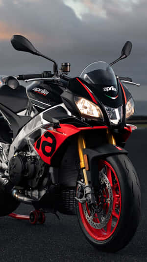 Motorcycle Iphone Aprilia Tuono Parked Wallpaper