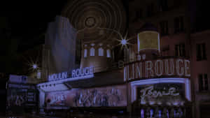 Moulin Rouge Nighttime Illumination Wallpaper