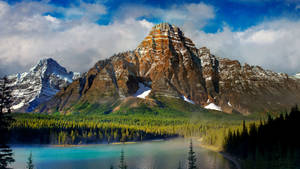 Mount Chephren Aesthetic Landscape Wallpaper