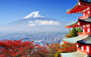 Mount Fuji And Chureito Pagoda Wallpaper