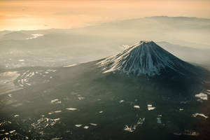 Mount Fuji Scenic Aerial Shot Wallpaper