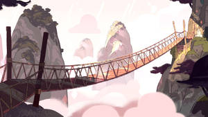 Mountain Bridge From Steven Universe Ipad Wallpaper