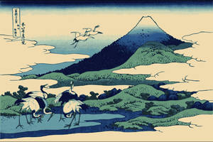 Mountain Fuji Japanese Art Wallpaper