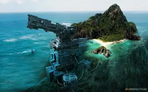 Mountain Island Subnautica Wallpaper