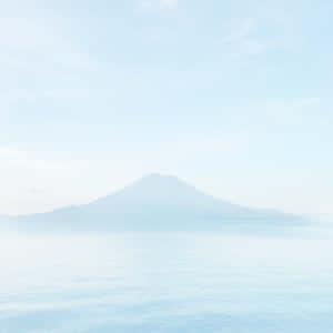 Mountain Lake Aesthetic Light Blue Wallpaper