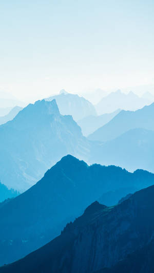 Mountain Range Blue Iphone Wallpaper