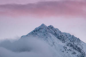 Mountain Summit Winter Desktop Wallpaper