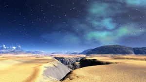 Mountains In Desert Wallpaper