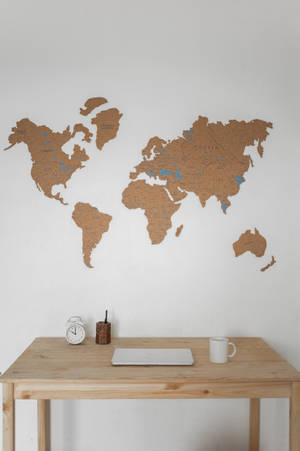 Mounted Countries Map Wallpaper