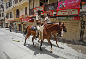 Mounted Indian Police Wallpaper