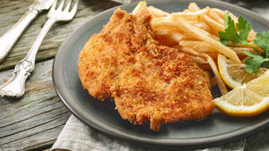 Mouthwatering Wiener Schnitzel Wallpaper