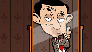 Mr. Bean Cartoon Thumbs Up Wallpaper