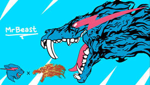Mr Beast Dragon Logo Wallpaper