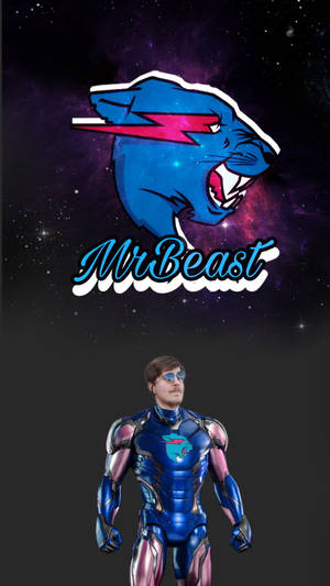 Mr Beast Logo With Jimmy Donaldson Wallpaper