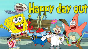 Mr. Krabs Happy Day Out Wallpaper