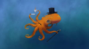 Mr. Octopus With Monocle Wallpaper