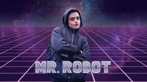 Mr. Robot Elliot Purple Aesthetic Background Wallpaper