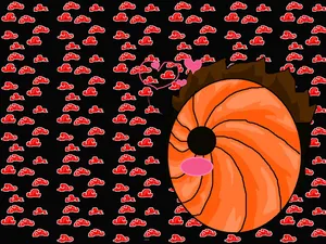 Ms Paint Tobi Akatsuki Cloud Iphone Wallpaper
