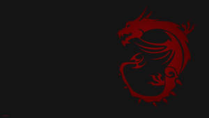 Msi 4k Red Dragon Black Background Wallpaper