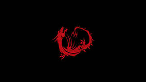 Msi 4k Red Dragon In Black Wallpaper