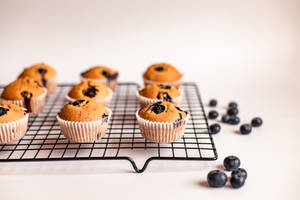 Muffins With Blueberry Wallpaper