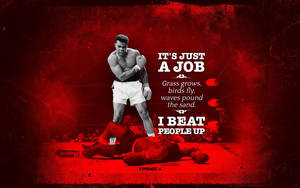 Muhammad Ali Quote In Red Wallpaper