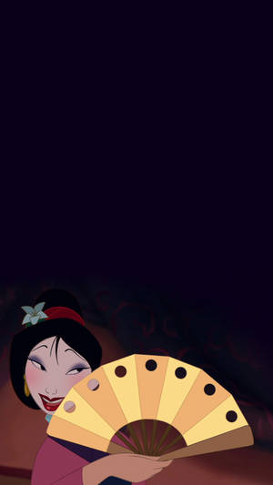 Mulan Geisha Fan Wallpaper