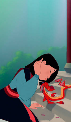 Mulan Kissing Mushu Wallpaper