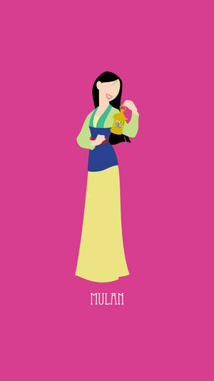 Mulan Minimalist Art Wallpaper
