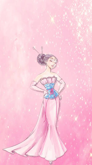 Mulan Pink Dress Wallpaper