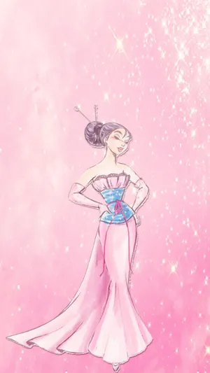 Mulan Pink Dress Wallpaper