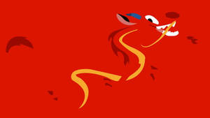 Mulan's Dragon Minimalist Art Wallpaper
