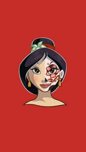 Mulan Sugar Skull Wallpaper