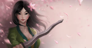 Mulan Wielding Sword Wallpaper